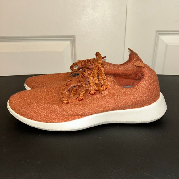 Allbirds Women's Orange Wool Runners Sz. 10 - White Soles - Picture 3 of 8